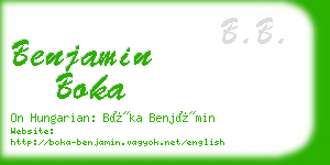 benjamin boka business card